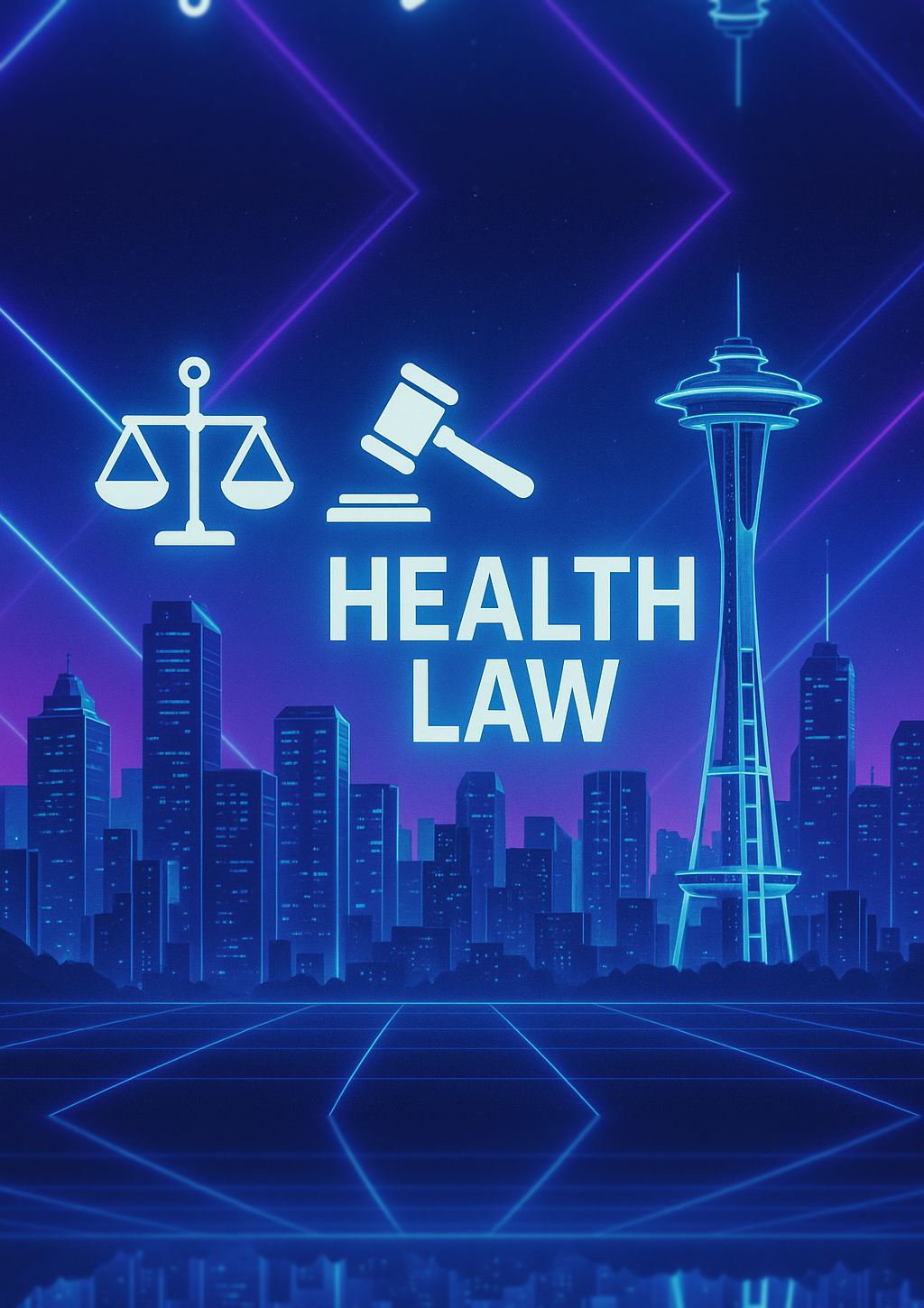 Graphic image with the writing Health Law