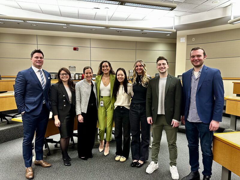 Group Image of the Business and Entrepreneurship Law Association with guest speakers