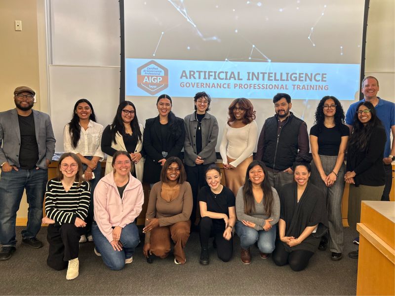 AIGP Privacy Workshop students posing in the front of a classroom