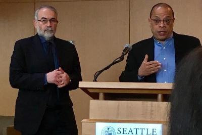 Professor Boruchowitz and Civil Rights Leader Jeffery Robinson at the 2018 Initiative Conference.