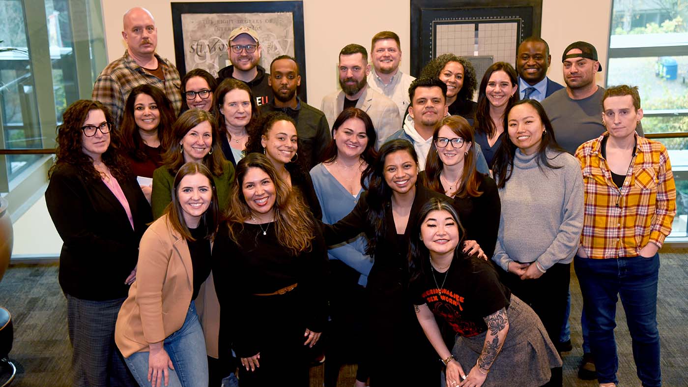 The group of Flex JD graduates standing together