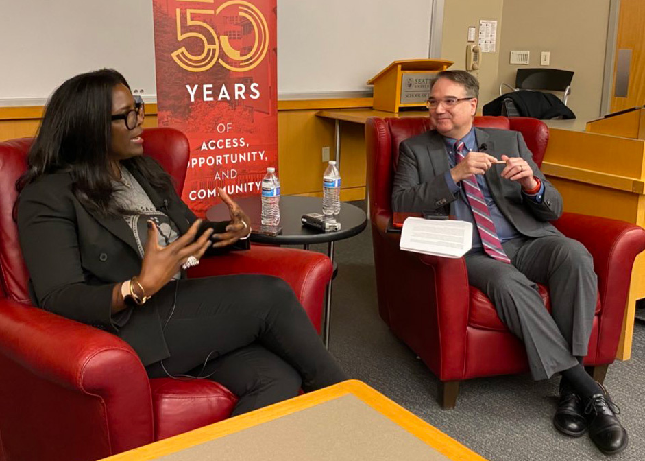 Zabrina Jenkins and Dean Anthony E. Varona