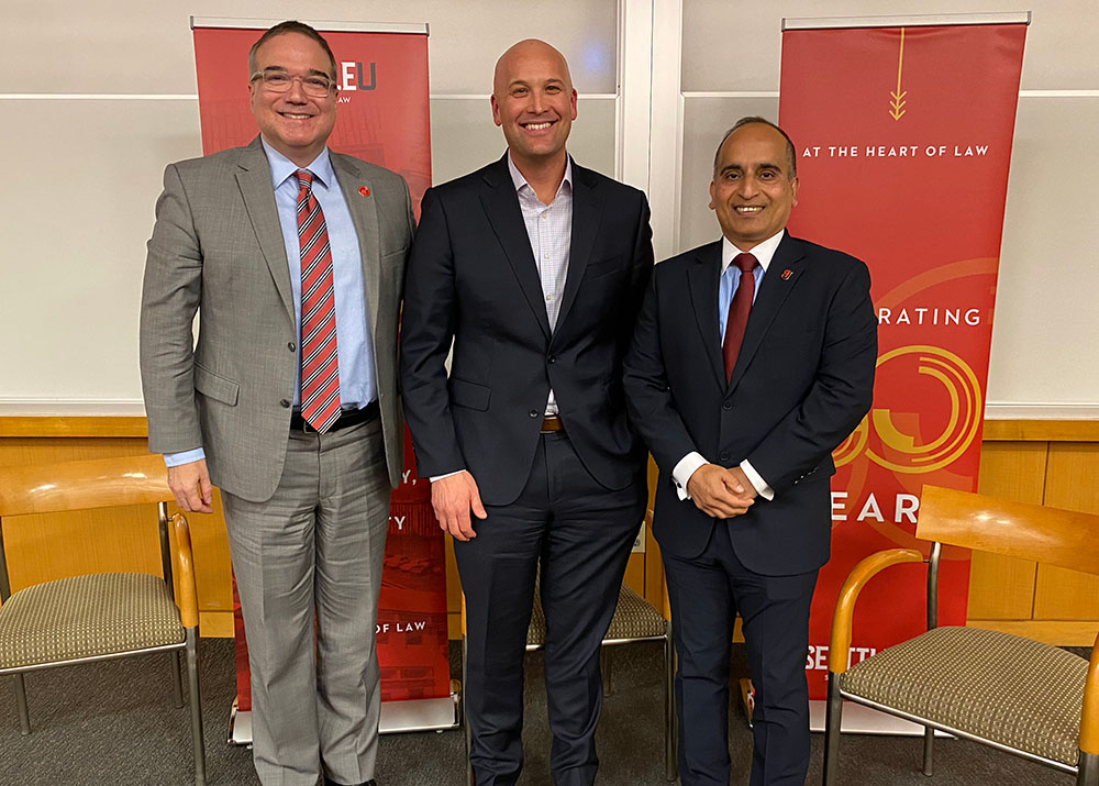 Dean Varona, Dean Shukla, and Jeff Farrah '07 (left to right)